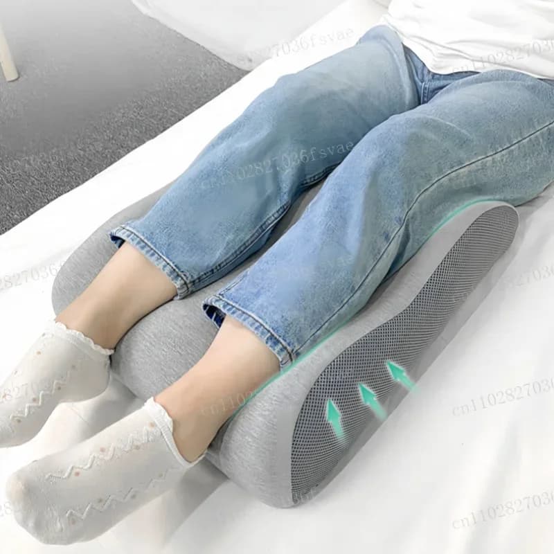 Cuscino Ergonomico in Memory Foam per Sollevamento Gambe e Piedi, Supporto Massaggiante per Gravidanza