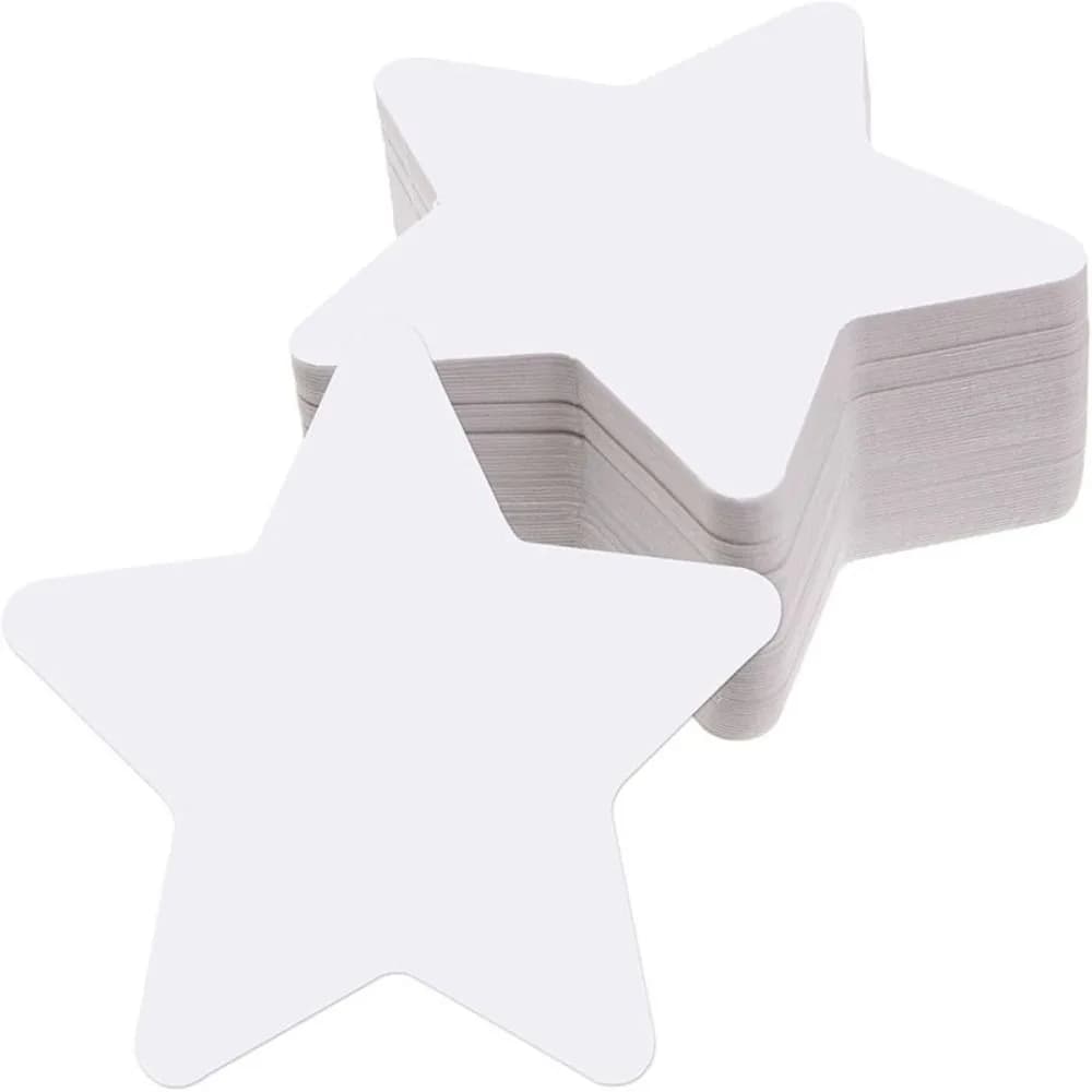 10 Pezzi Nuovi Ritagli a Stella Dorati Fai-da-te, Stelle in Carta Spessa Riutilizzabili da 4 Pollici, Forme a Stella per Bacheche