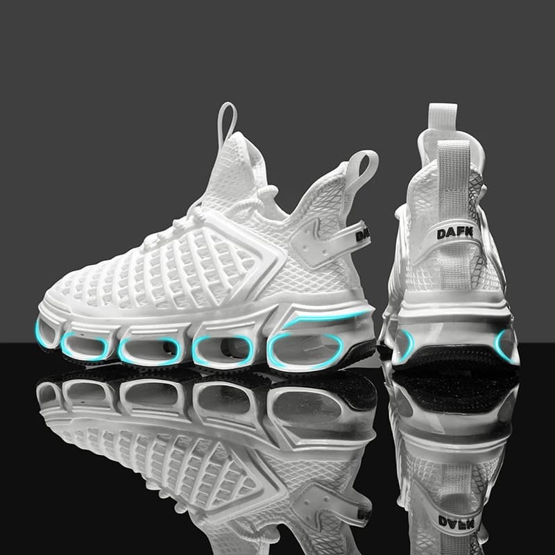 Designer Brand Running Shoes Mesh Breathable Gym Outdoor Shoes Comfortable Walking Jogging Shoe Non-Slip Sports and Leisure Shoe