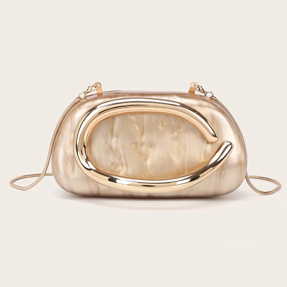 Borsa da donna alla moda da sposa in metallo dorato da donna di lusso da sera per banchetti pochette a tracolla borsa da sposa borsa a tracolla per feste