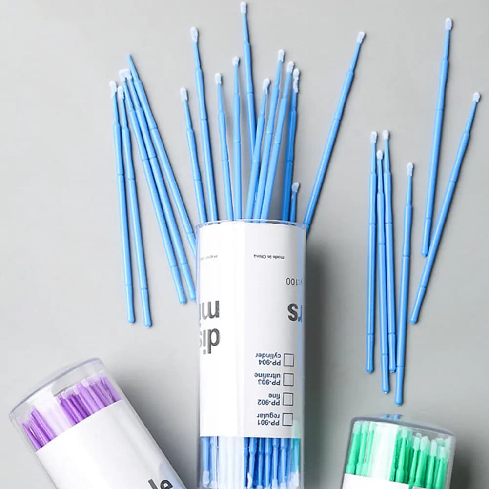 3 Micro Brushes for Removing Extension Eyelashes, Cleaning Makeup, Mascara Application, Eyebrow, Lip, Nails and Craftsmanship