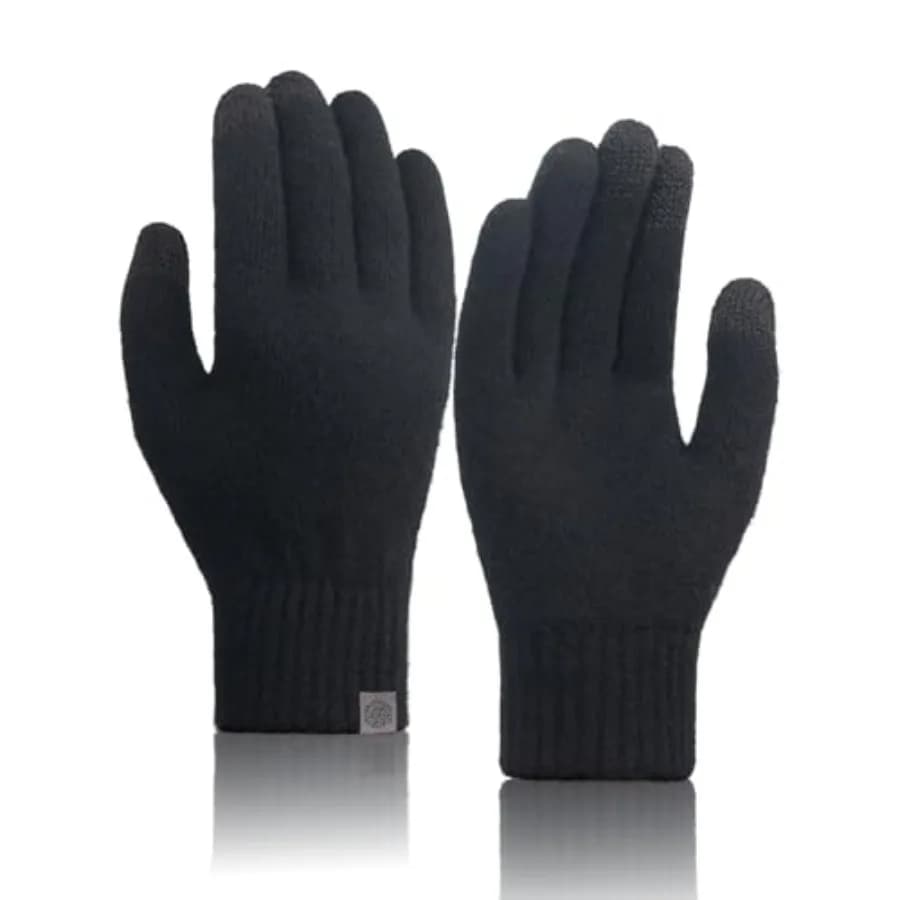 Guanti in Lana Merino per Uomo e Donna - Guanti Termici Invernali Touchscreen per Guidare, Correre, Scrivere Messaggi, Regalo