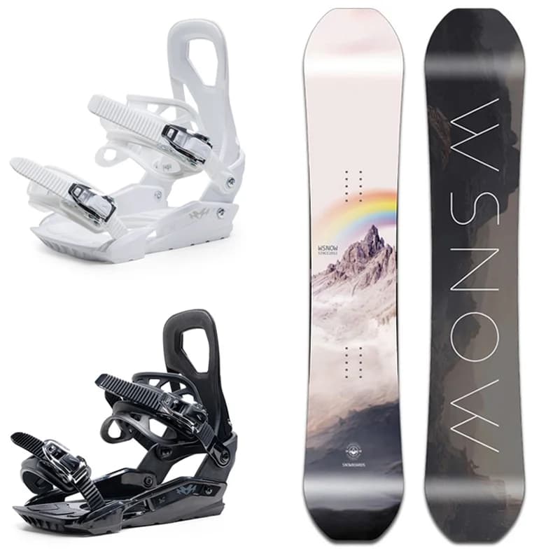 2025 Full Mountain Snowboard Two-piece All-round Adult Snowboard Holder Men's and Women's Flat Chest Snowboard Set