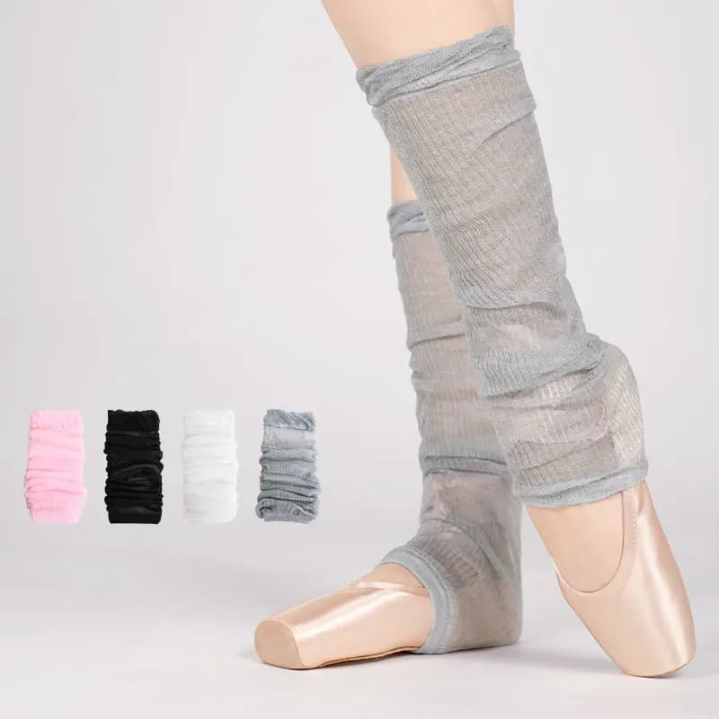 Scaldamuscoli per balletto da donna per ragazze Calze da ballo Calzini lunghi con volant Calzini al ginocchio Calze da balletto Protezione per gambe da balletto Calzini da balletto