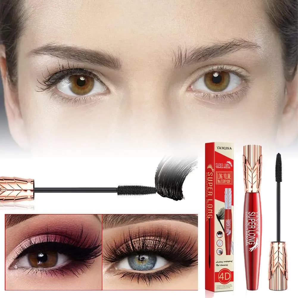 4d Mascara spessa arricciatura Mascara impermeabile ciglia portare trucco agli occhi estensione trucco facile strumento completo Y3G2