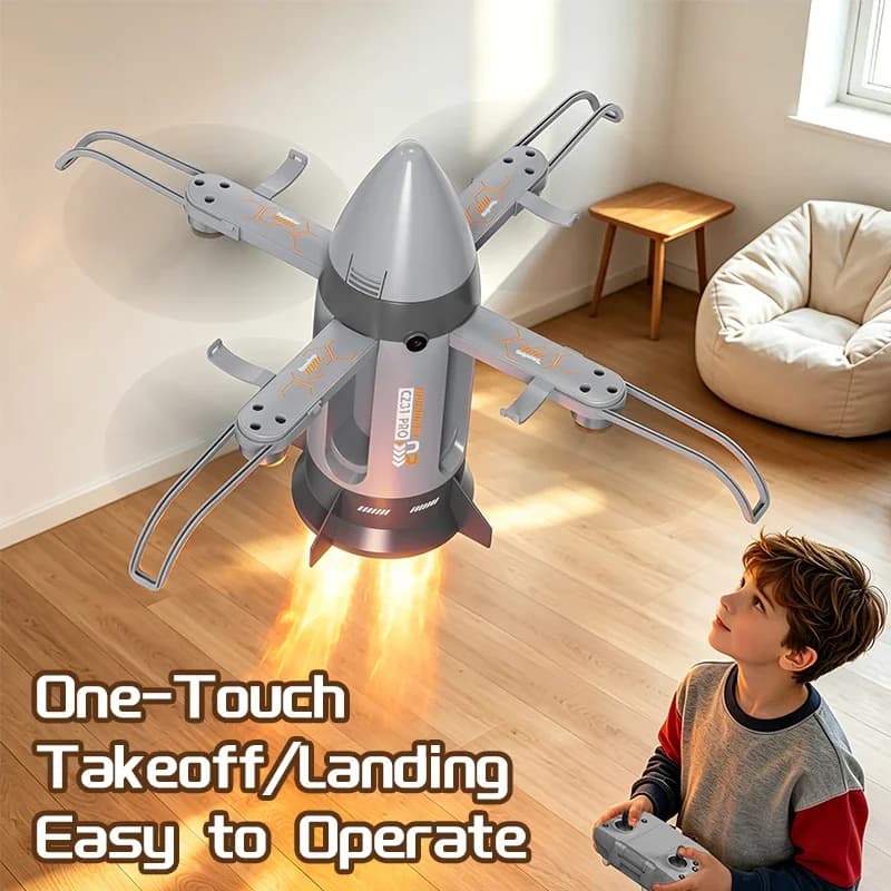 In Stock CZ31 RC Aircraft HD 4K Dual Camera With Wifi APP Version Aviation Rocket Spray Effect Toy For Boys And Adults Gifts