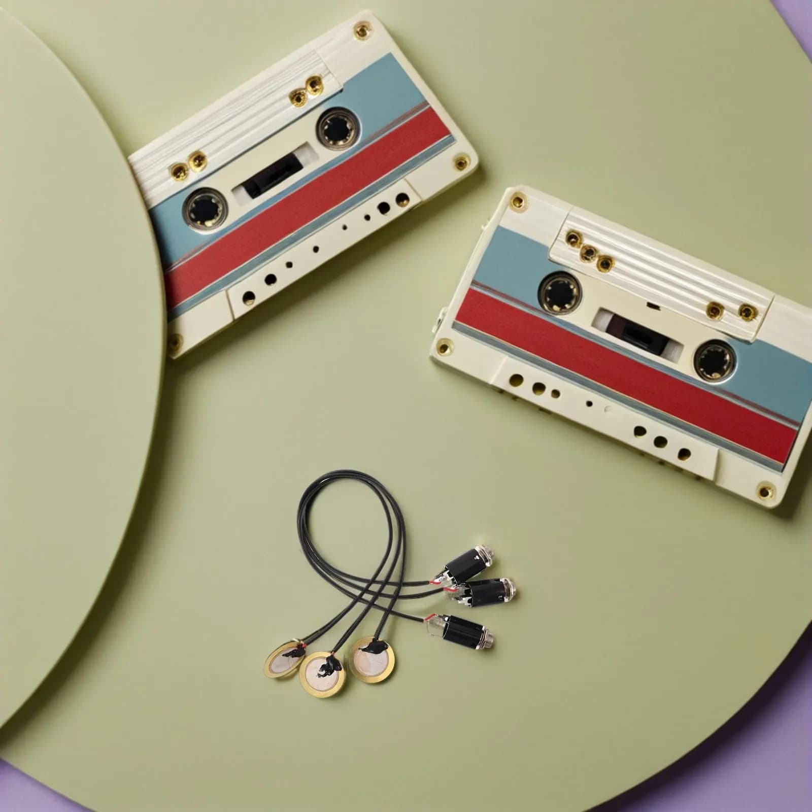 Set di 3 Microfoni a Contatto Piezoelettrici Autoadesivi Universali per Chitarra Acustica, Violino, Ukulele e Mandolino