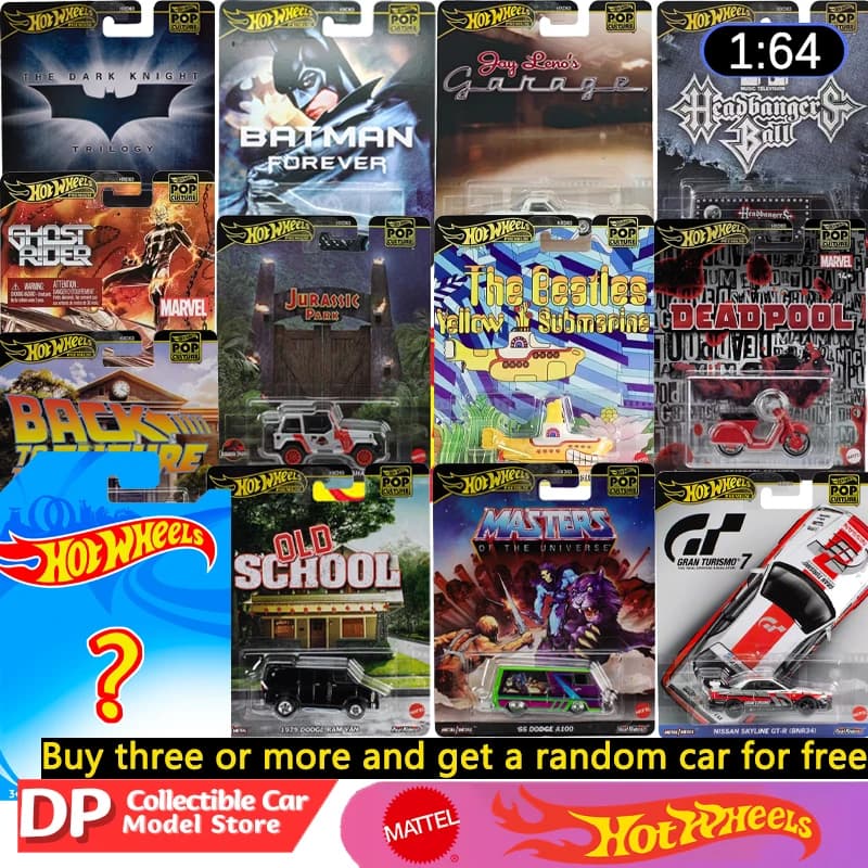 Acquista tre prendi uno gratis, 2025 Hot Wheels Premium Pop Culture da collezione 1:64 Modellini di veicoli pressofusi Nuovo di zecca