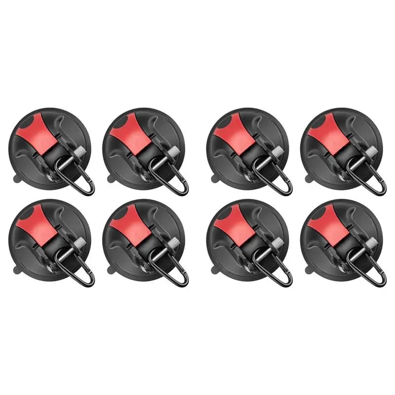 FAST-8 PCS Heavy Duty Suction Cup Hooks For Camping, Car, RV, Window - Camping Suction Cup Hooks