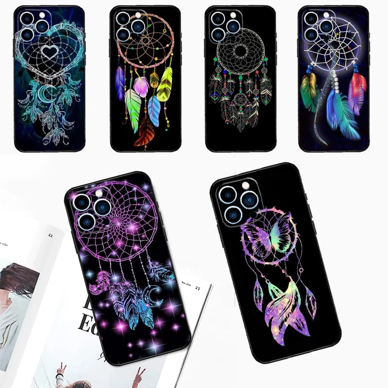 Retro Feather Dreamcatcher Phone Case For iPhone 17 Pro Max 17 Air 11 14 15 16 Pro Max Plus 12 13 Mini 16e Back Cover