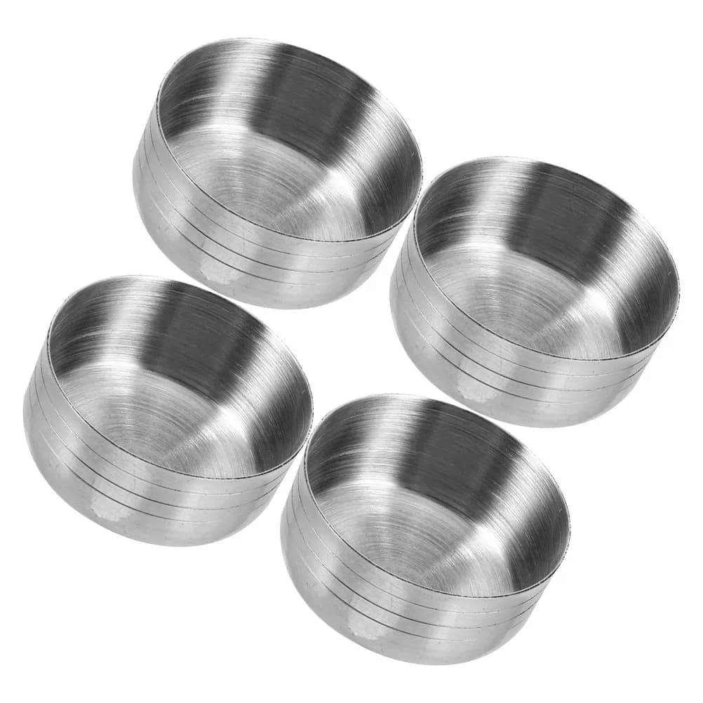 4Pcs Stainless Steel Cocktail Shaker Lid Replacement Secure Seal Leakproof for Bubble Tea Coffee Shops Home Bar Tumbler Jar