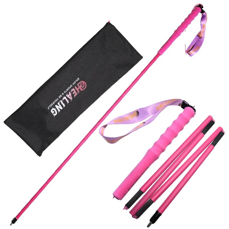 Lightweight Carbon Fiber Folding Trekking Pole EVA Handle Tungsten Steel Alloy Tip Modern Design For Women Men Kids