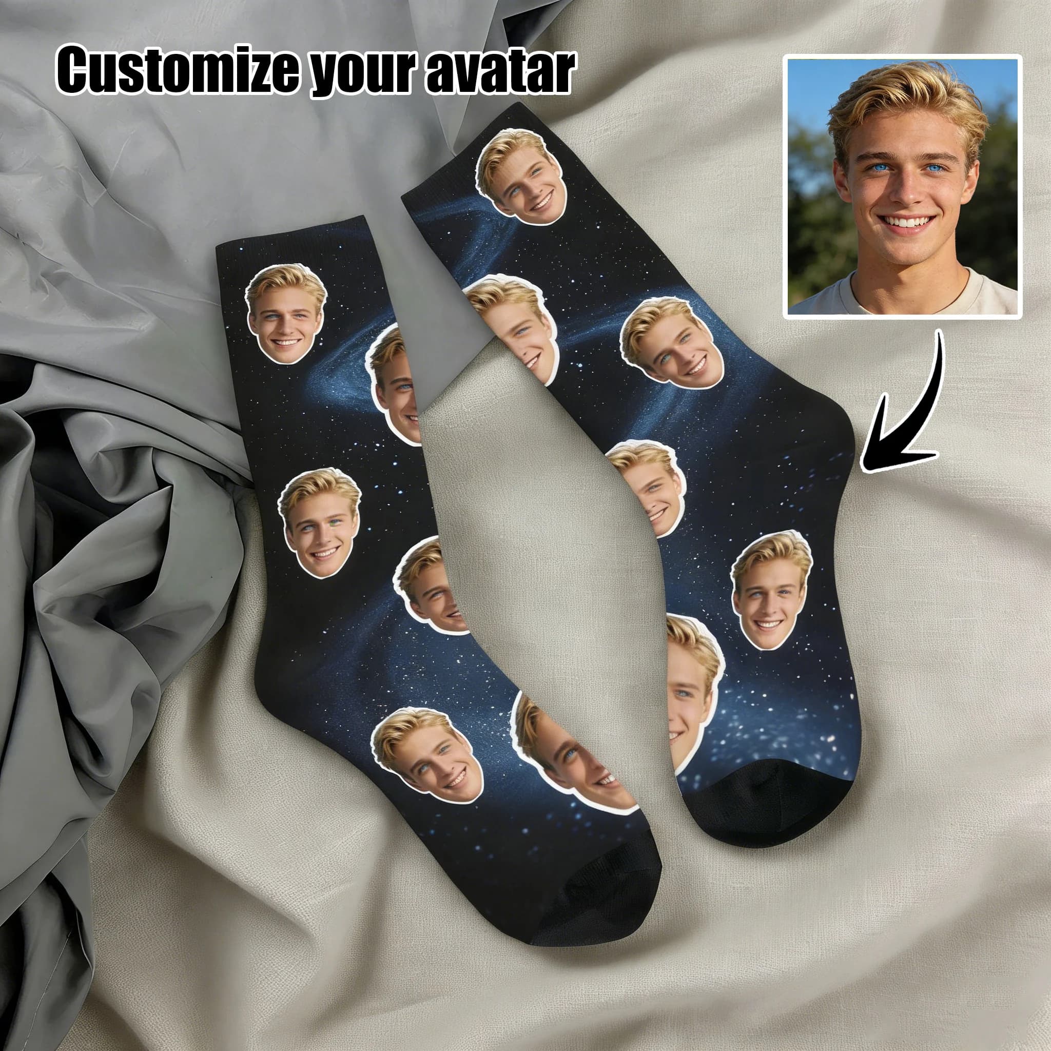 Calzini personalizzati a forma di volto Calzini personalizzati unisex fai-da-te Calzini con foto personalizzati Calzini fotografici Calzini personalizzati come regali