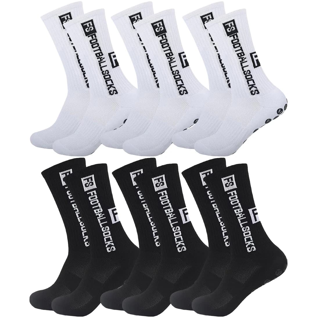 6 paia di calzini antiscivolo per uomo donna calcio basket baseball rugby calcio ciclismo corsa escursionismo tennis skateboard