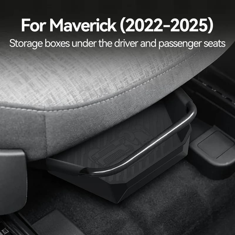 Contenitori portaoggetti sotto il sedile per Ford Maverick 2022-2025, scatole portaoggetti per auto, accessori interni, contenitori per sedili e console