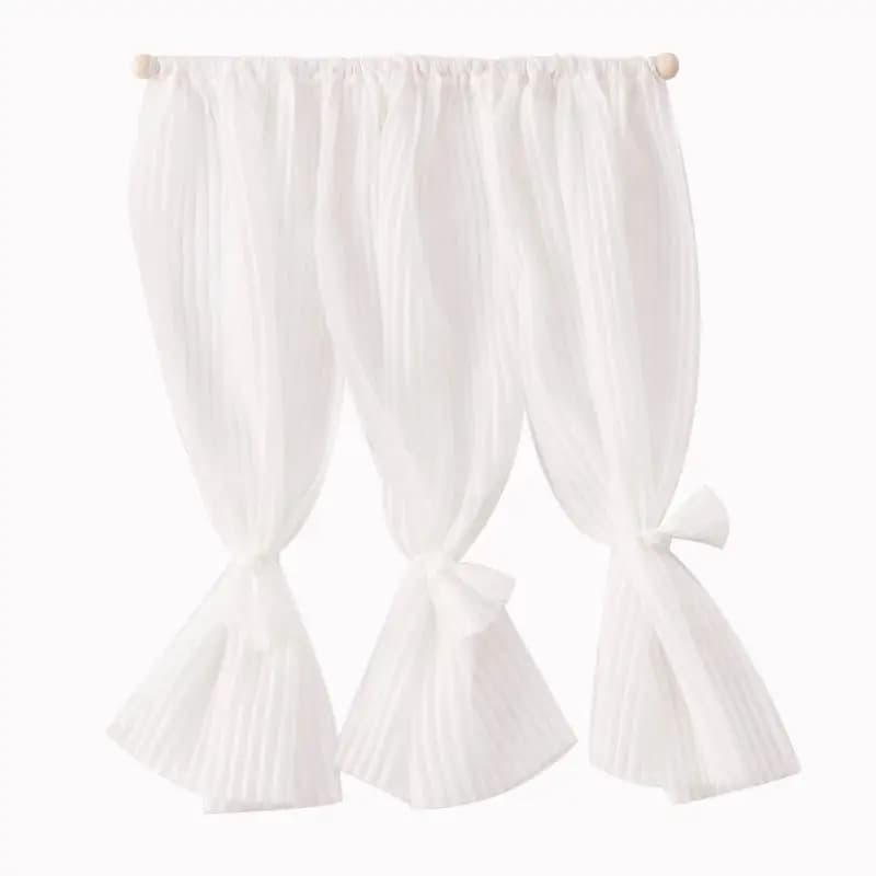1 Pezzo Decorazione per Camera da Letto e Soggiorno, Tenda Miniatura 1:12 per Casa delle Bambole, Tenda Bianca in Chiffon per Porta e Finestra, Modello Decorativo