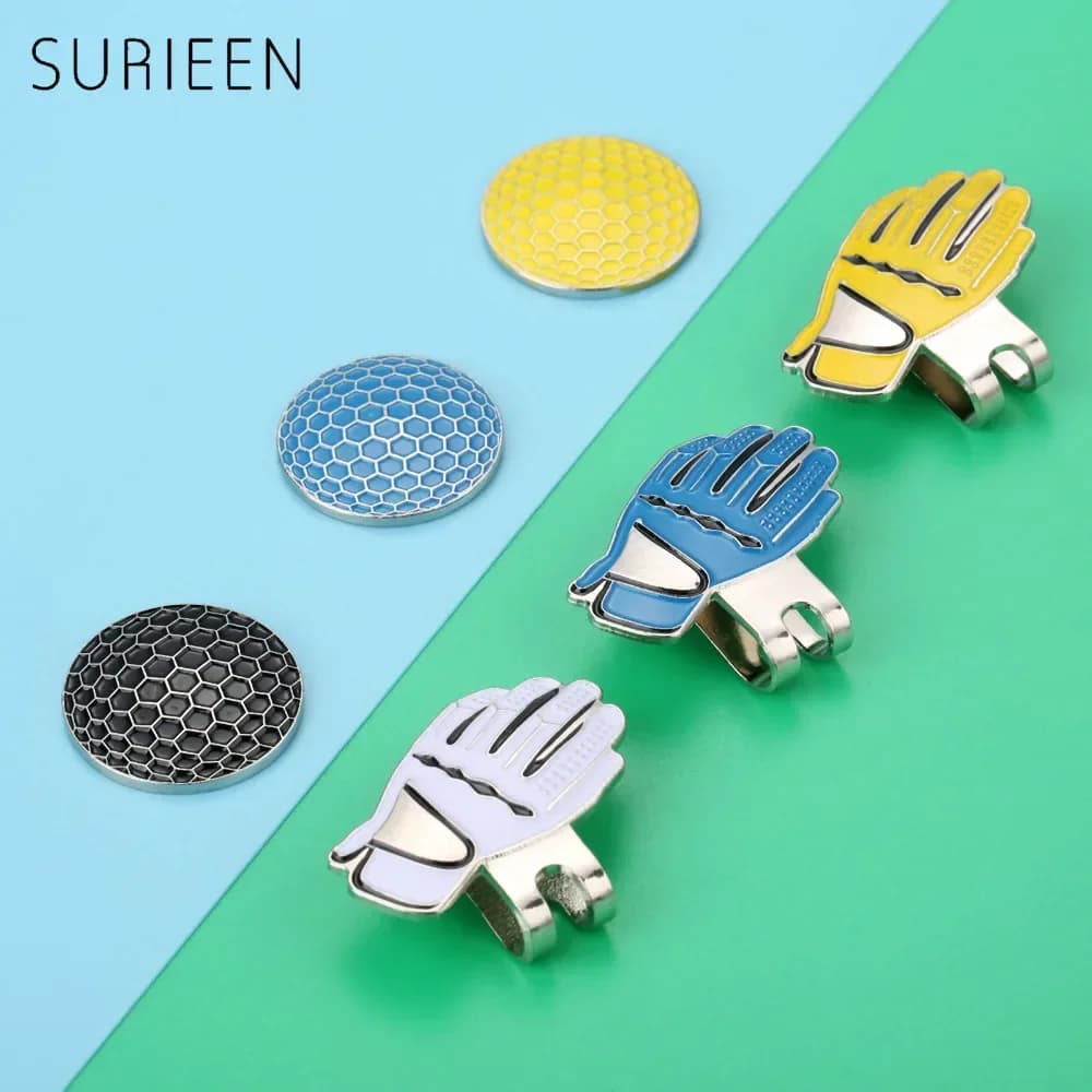 1 pz lega pallina da Golf Mark & Hat visiera Clip magnetica pallina da Golf Mark guanto Design cappello decorazione per golfisti Golf Training Aids