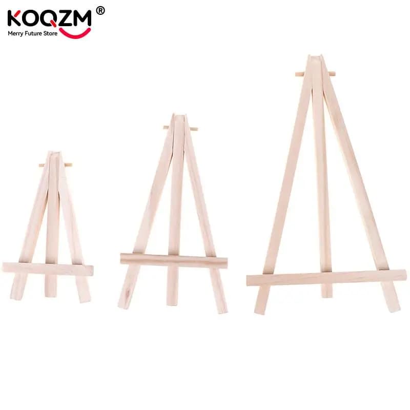 1 pz Mini legno artista treppiede pittura cavalletto per foto pittura cartolina Display titolare cornice carino scrivania Decor disegno giocattolo 3 dimensioni