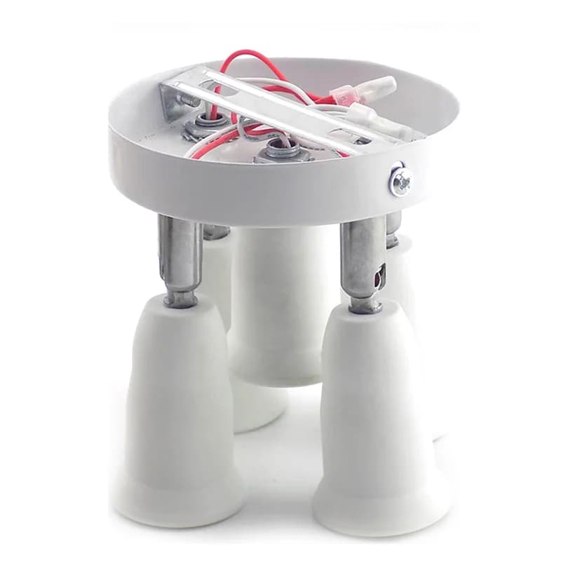 Adjustable 5 E27 Socket Lamp Base Wall Adapter Holder Splitter Adaptor Lamp Bulb 5 Heads Socket for LED Grow Light Bulb