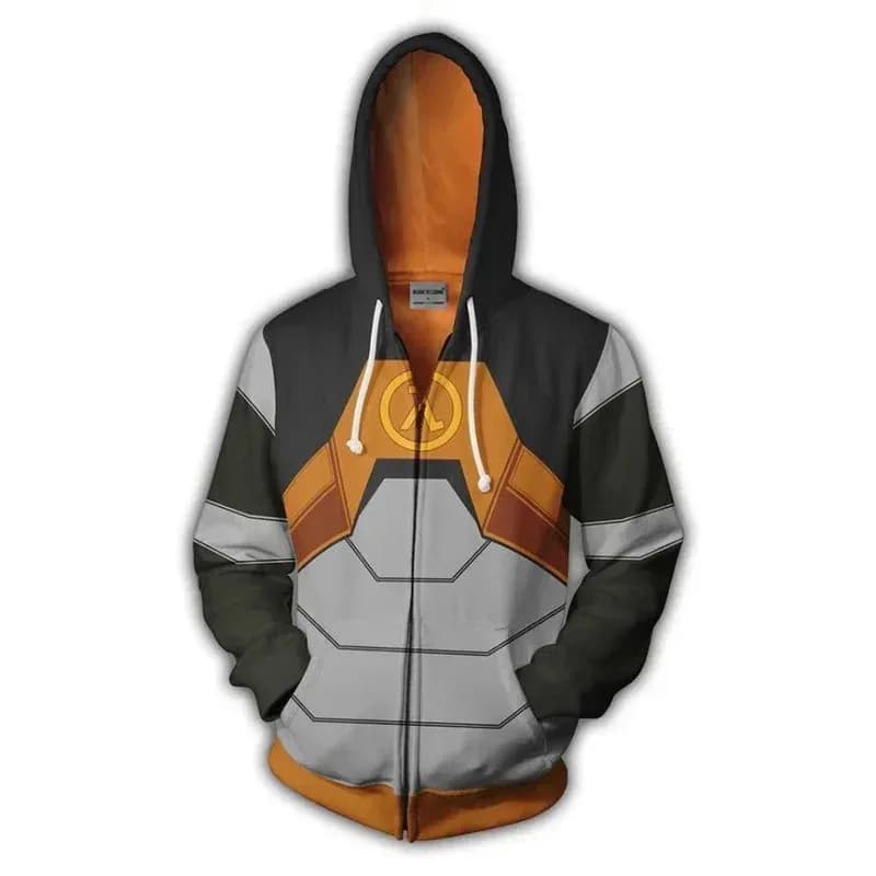 Gioco Half-Life Dr.Gordon Freeman Giacca con cappuccio con stampa 3D per uomo Cappotto primaverile e autunnale Top Costume cosplay Regalo di Natale 5;c,6