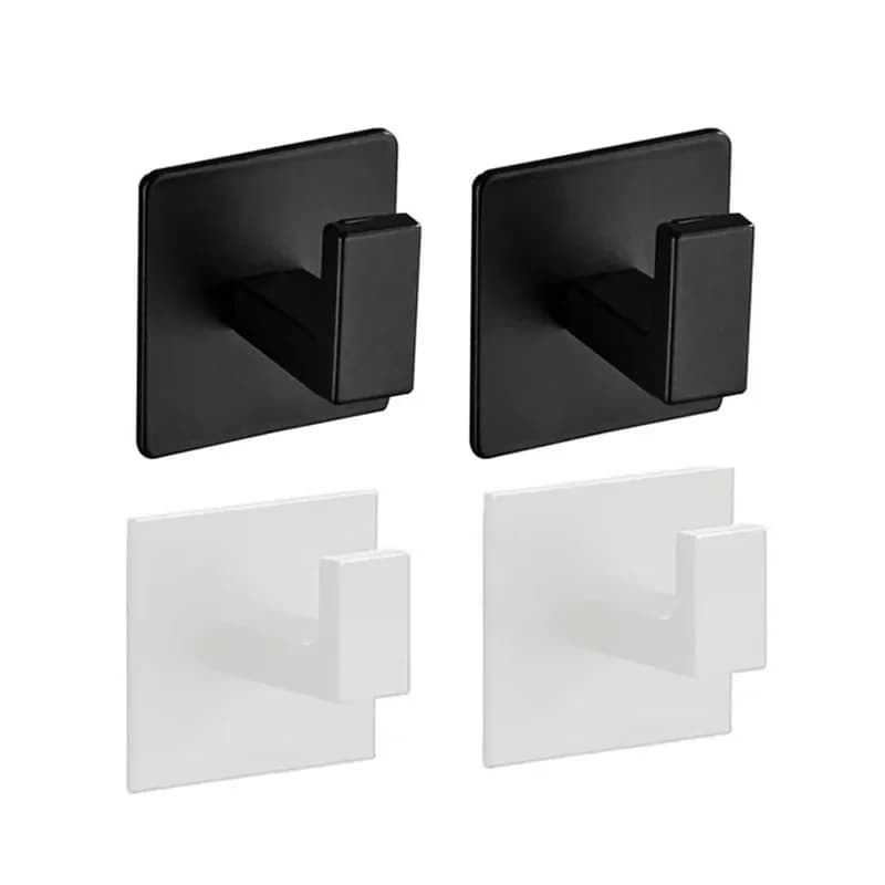 1-4 pieces sticker strong wall hook sticker clothes hangers shower robe hook kitchen bathroom towel hooks support
