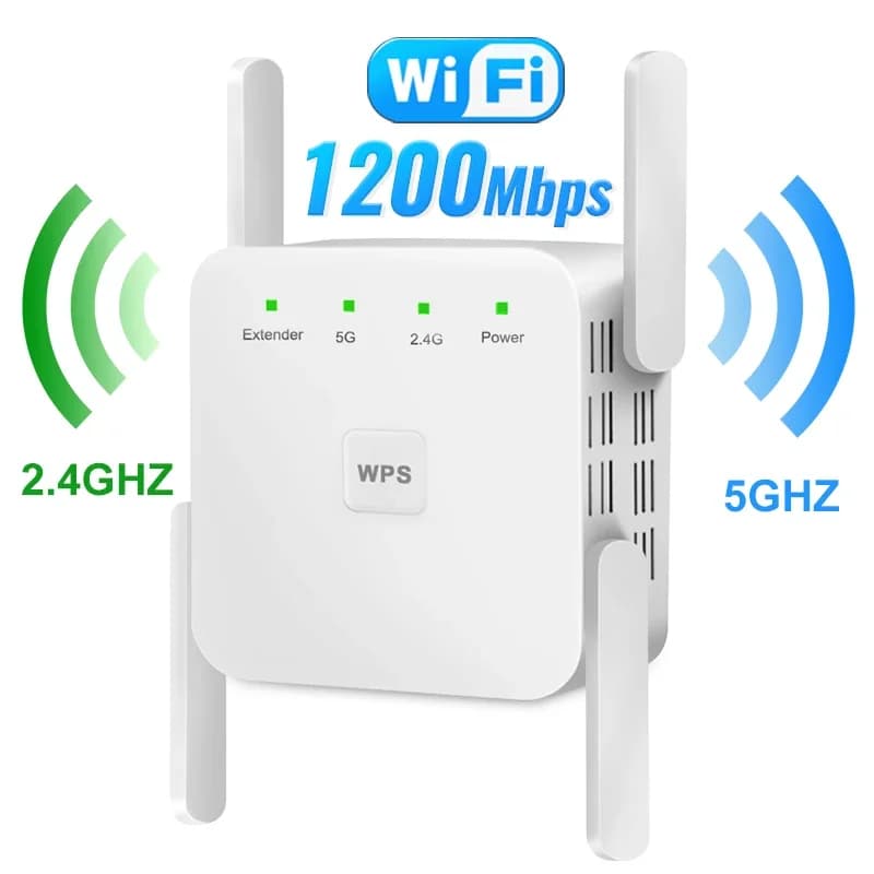 Ripetitore WiFi 5G Amplificatore Wifi Segnale Wifi Extender Rete Wi fi Booster 1200Mbps 5 Ghz Ripetitore Wi-Fi wireless a lungo raggio