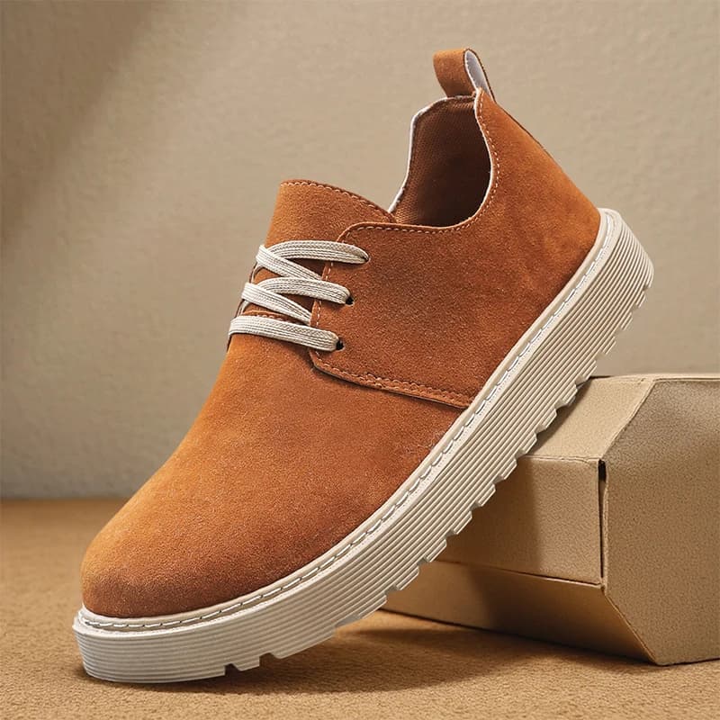 Scarpe da passeggio da uomo 2025 Nuove sneakers da pendolarismo quotidiano antiscivolo resistenti all'usura con suola spessa in pelle antiscivolo per uomo