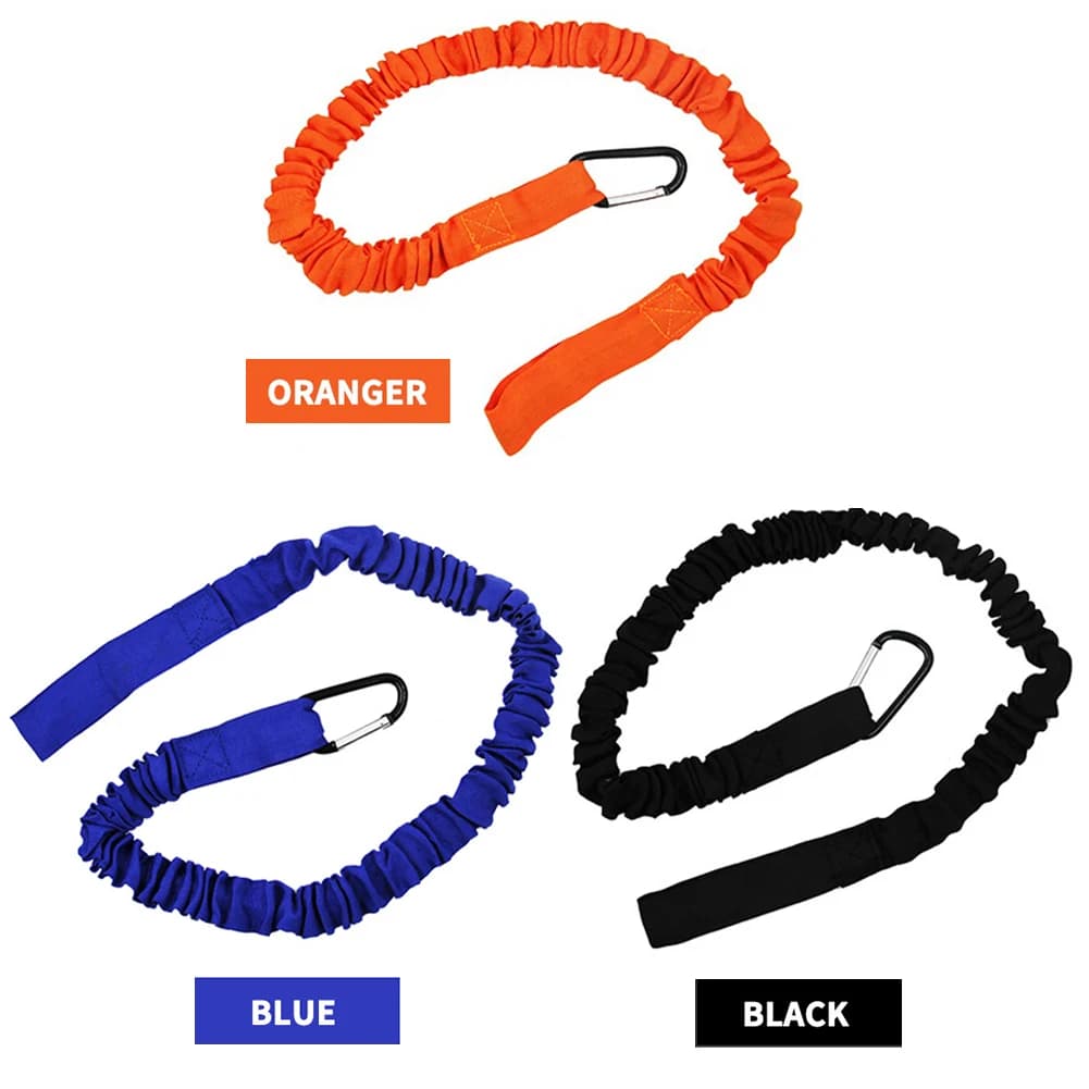Guinzaglio elastico per pagaia per kayak con gancio di sicurezza Guinzaglio a spirale per canna da pesca Guinzaglio a spirale per pagaia per kayak estensibile