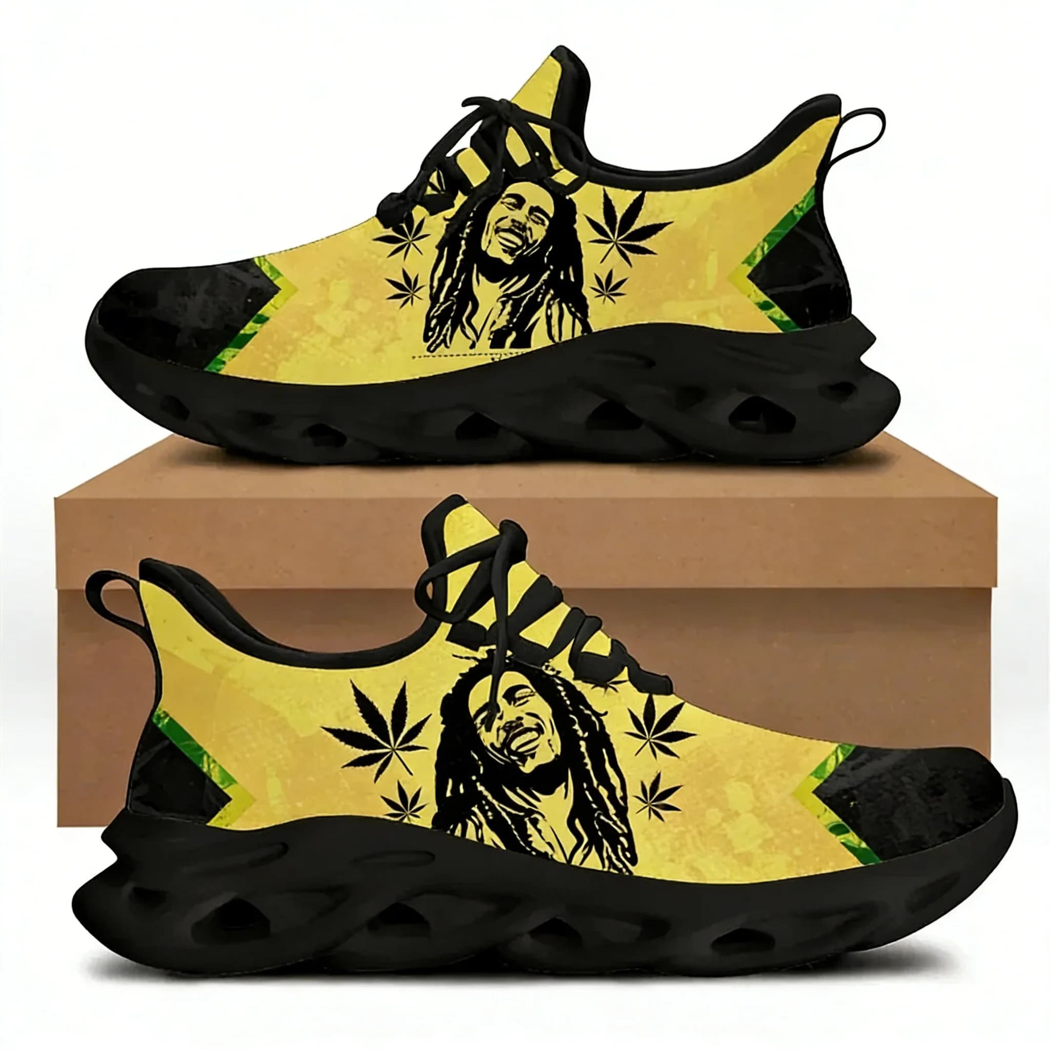 Jamaican Flag Brand Design Breathable Sneakers Men Shoes Spring Light Flats Male Lace-up Walking Footwear Zapatillas