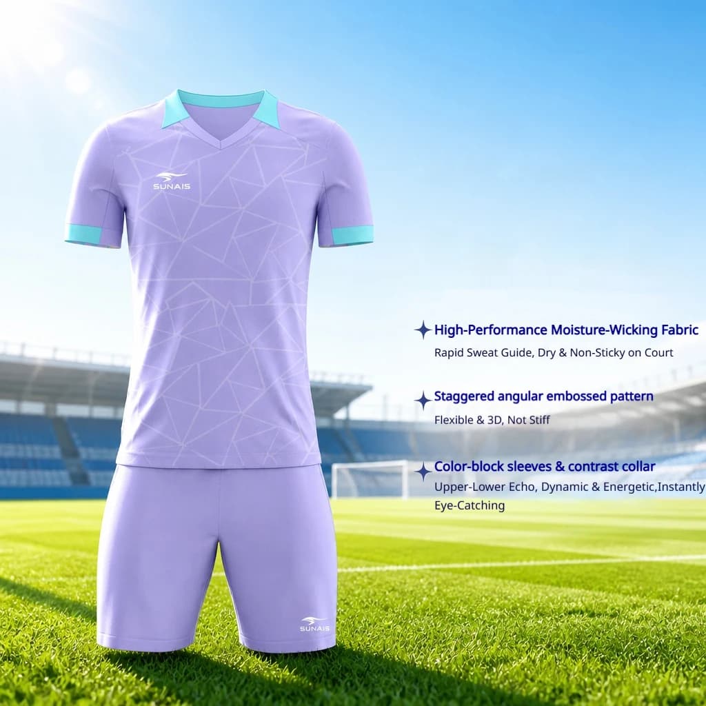 SUNAIS Custom Men's Football Uniforms Soccer Jerseys kids Tracksuit Sportswear Short Sleeves Jersey Soccer Shorts Suit 730188
