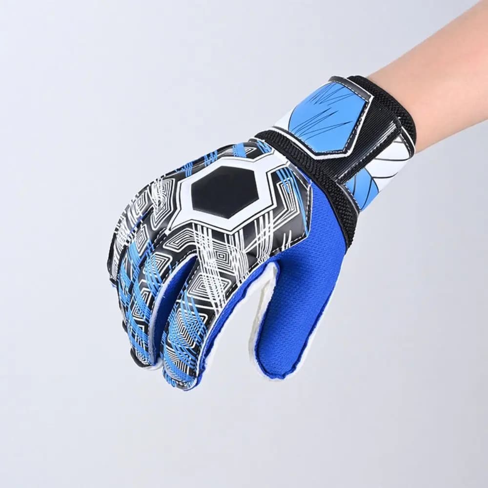 Guanti da Portiere con Protezione per le Dita, Antiscivolo, Resistenti all'Usura, in Lattice, Guanti da Calcio Rinforzati e Durevoli