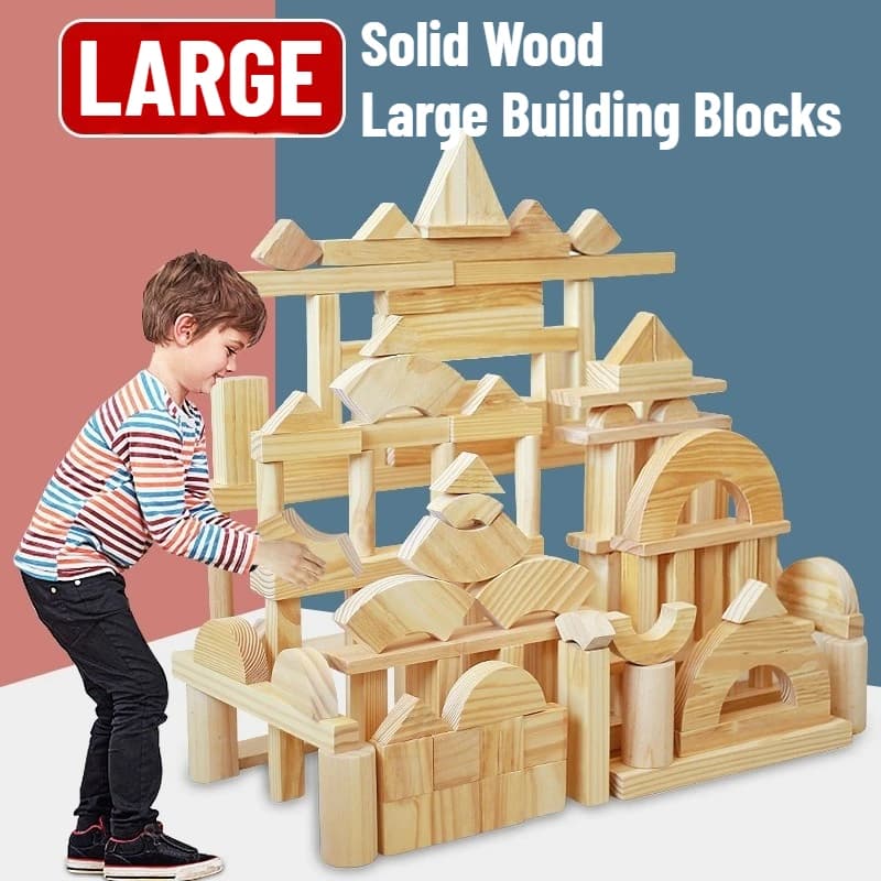 Grande costruzione all'aperto, area asilo, costruzione angolare, castello, tronco, legno massello, giocattolo in legno granulare di grandi dimensioni