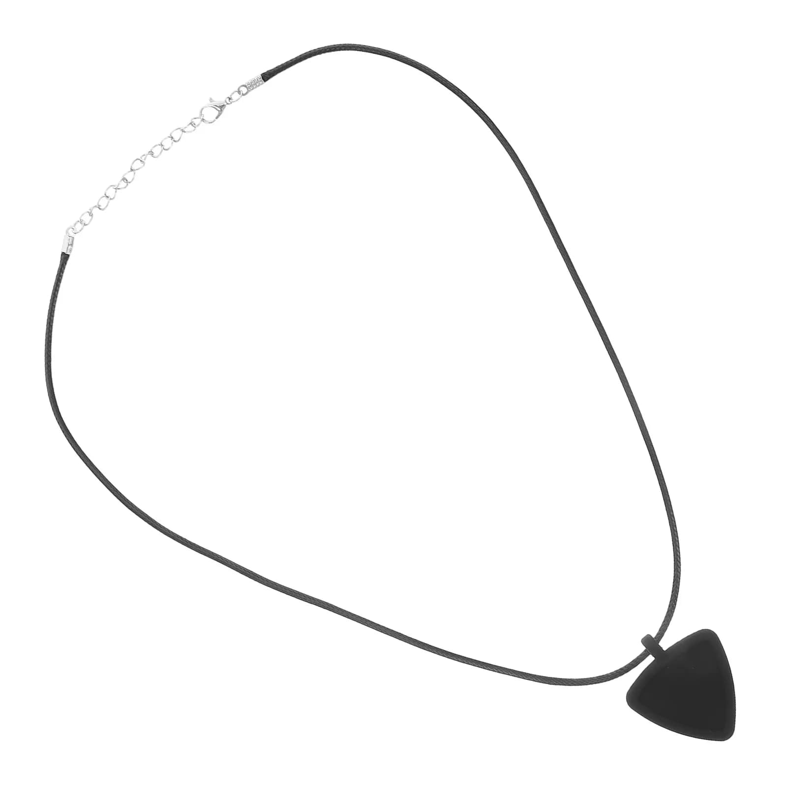 Portaplettro in Silicone a Doppia Faccia per Chitarra e Basso, Ciondolo a Triangolo da Appendere, Accessori per Musicisti