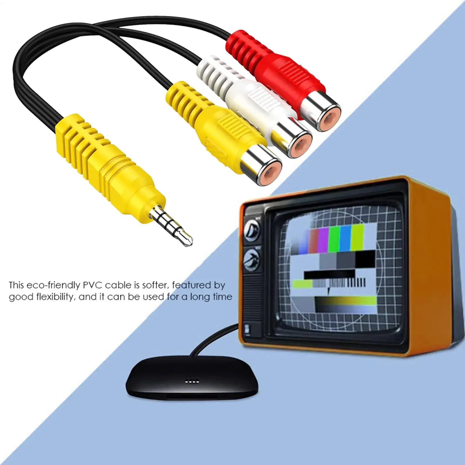 ForTCL Dedicated 3.5mm Jack Plug RCA Cable 3.5 Aux Male To 3 RCA Female Adapter AV Composite Connector for Video TV Player