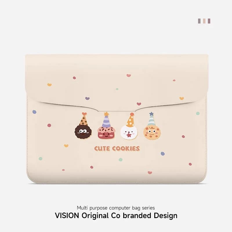 V-SION original illustration laptop bag 14 inch female iPad inner bag suitable for Lenovo Air, Apple Mac laptop, Huawei 15 inch