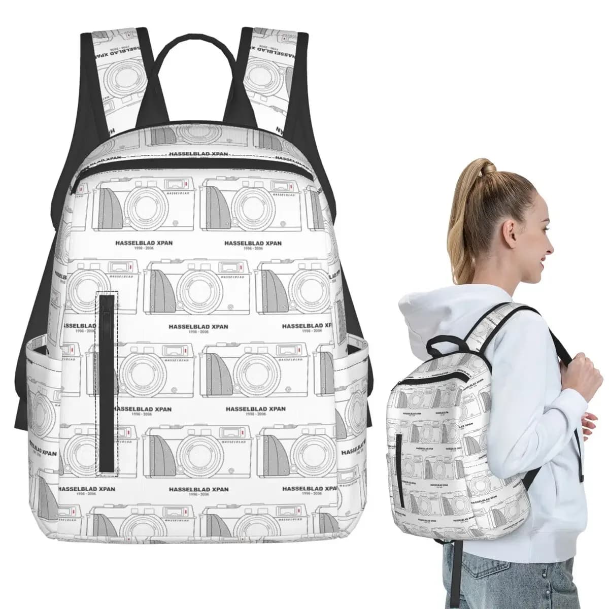 Vintage Film Photography Hasselblad XPan Backpack Student BookBag Children School Bag Laptop Shoulder Bags Boys Girls