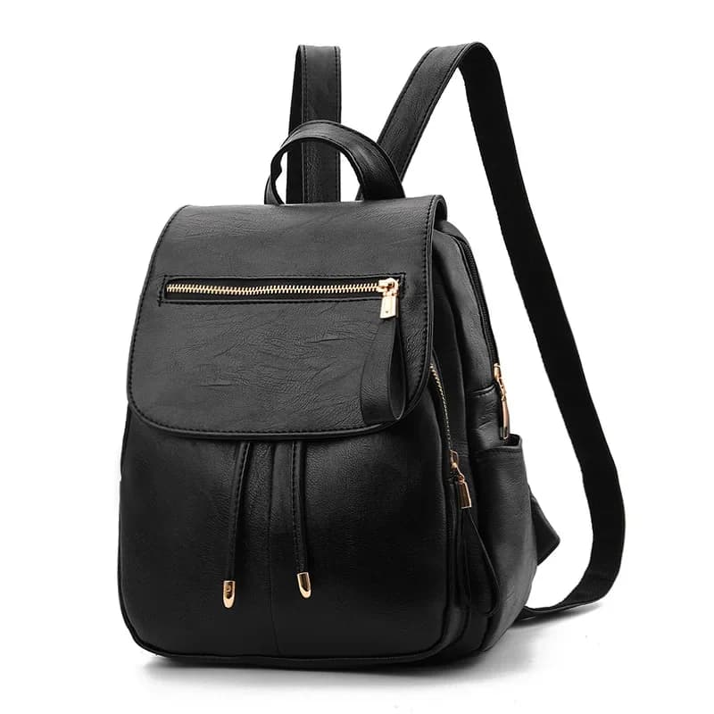 New High Quality Large Capacity Women's School Bag Adjustable Strap Washable Versatile Backpack PU Waterproof Computer Bag Bolsa