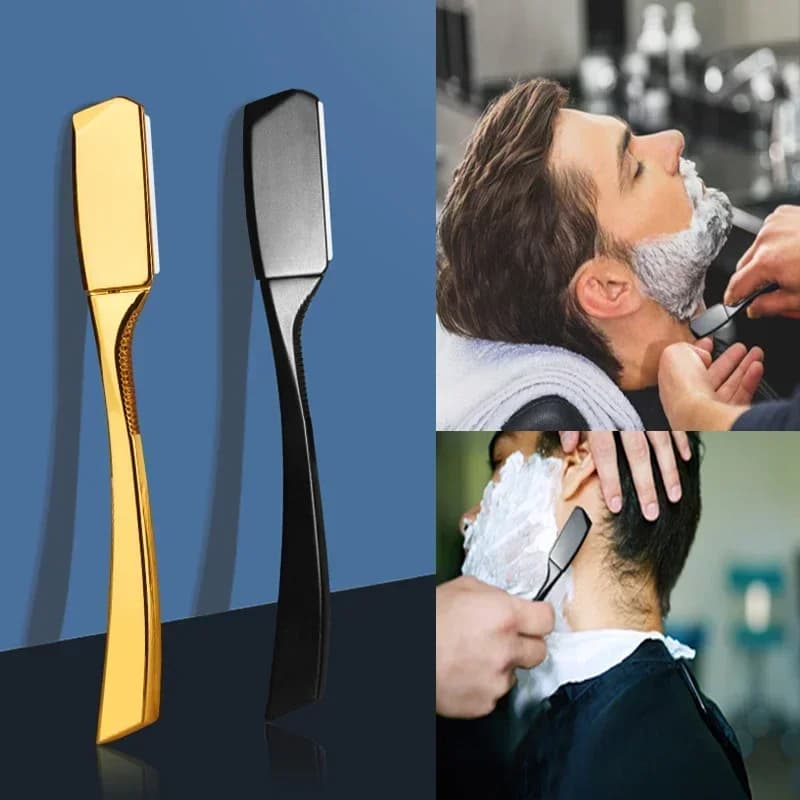 Professional beard shavers from barber with straight edge Hand tools for removing haircut from zinc alloy saloon Bearing for man beard