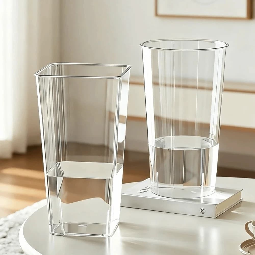 New Nordic Style Flower Vase Acrylic Transparent Deep Water Flower Pot Flower Arrangement Modern Flower Bucket Living Room