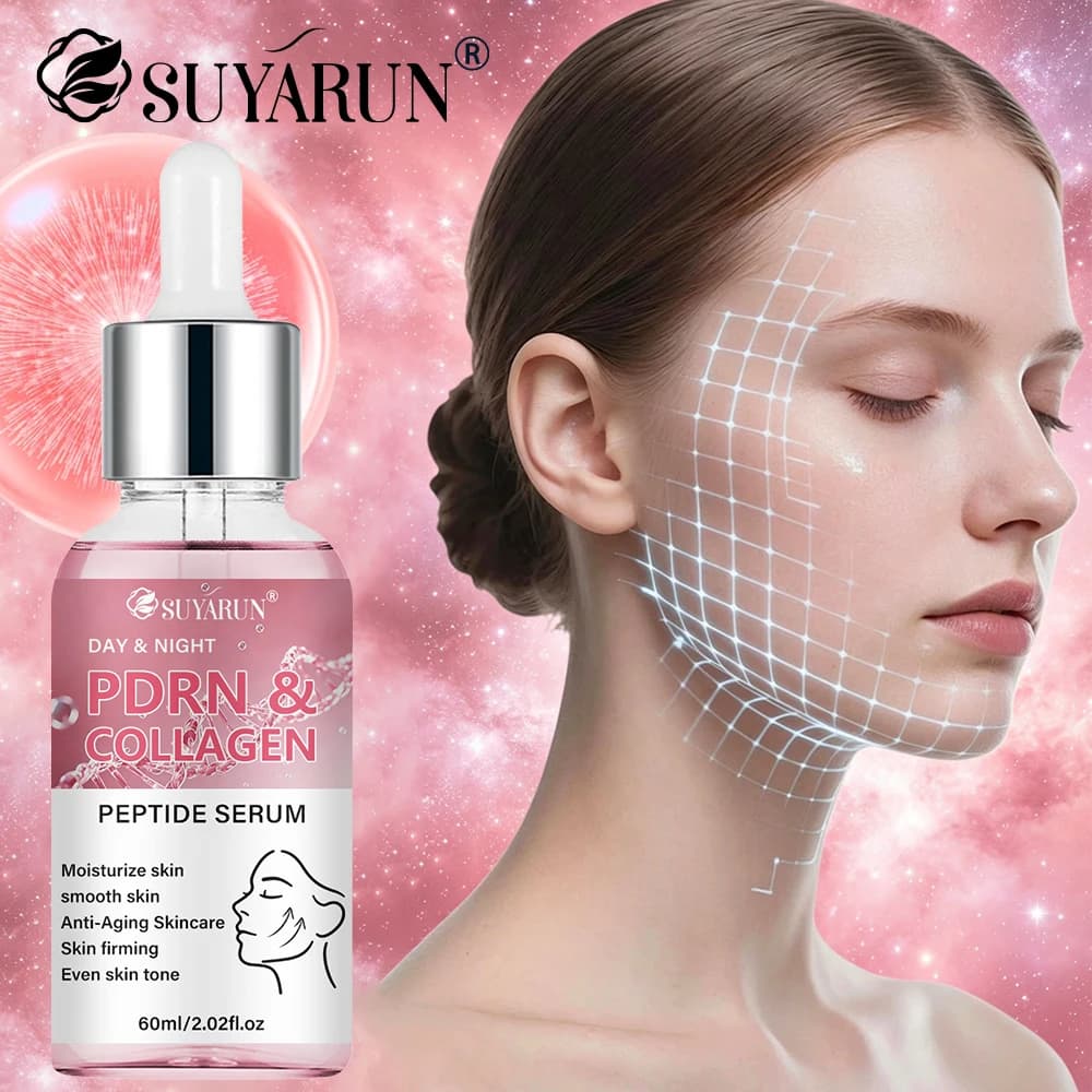 SUYARUN Collagen Pink Serum – Advanced Anti-Aging & Deep Hydrating Moisture Treatment, Suitable for All Skin Types.