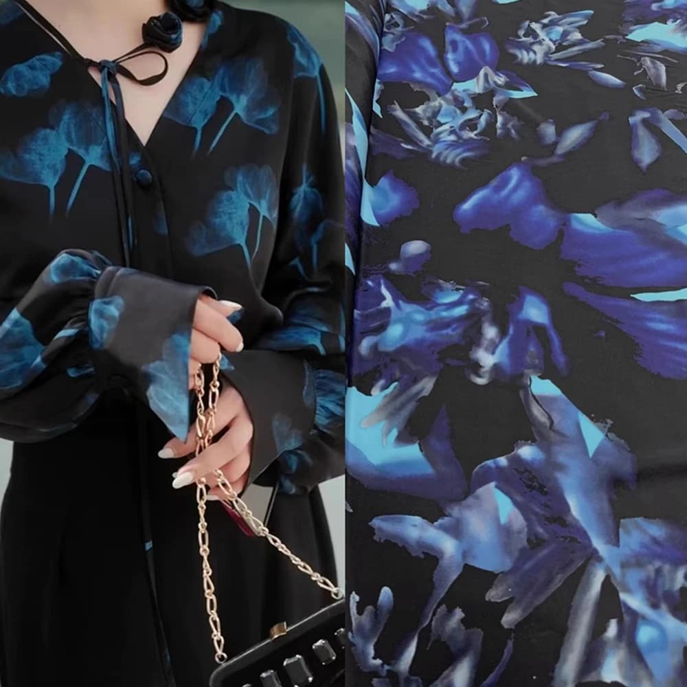 Classic Fashion Mulberry Silk Double Crepe Fabric High Quality Heavy Weight Fabric Thin Shirt Dress Fabric Sewing Accessories