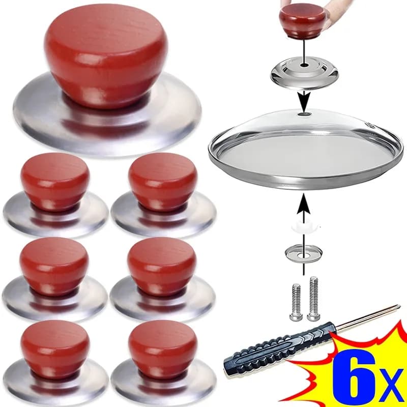 6/1 pz universale Lib coperchio manopola tappo resistente al calore pentola coperchio manopola di ricambio maniglia di sollevamento pentole da cucina impugnatura