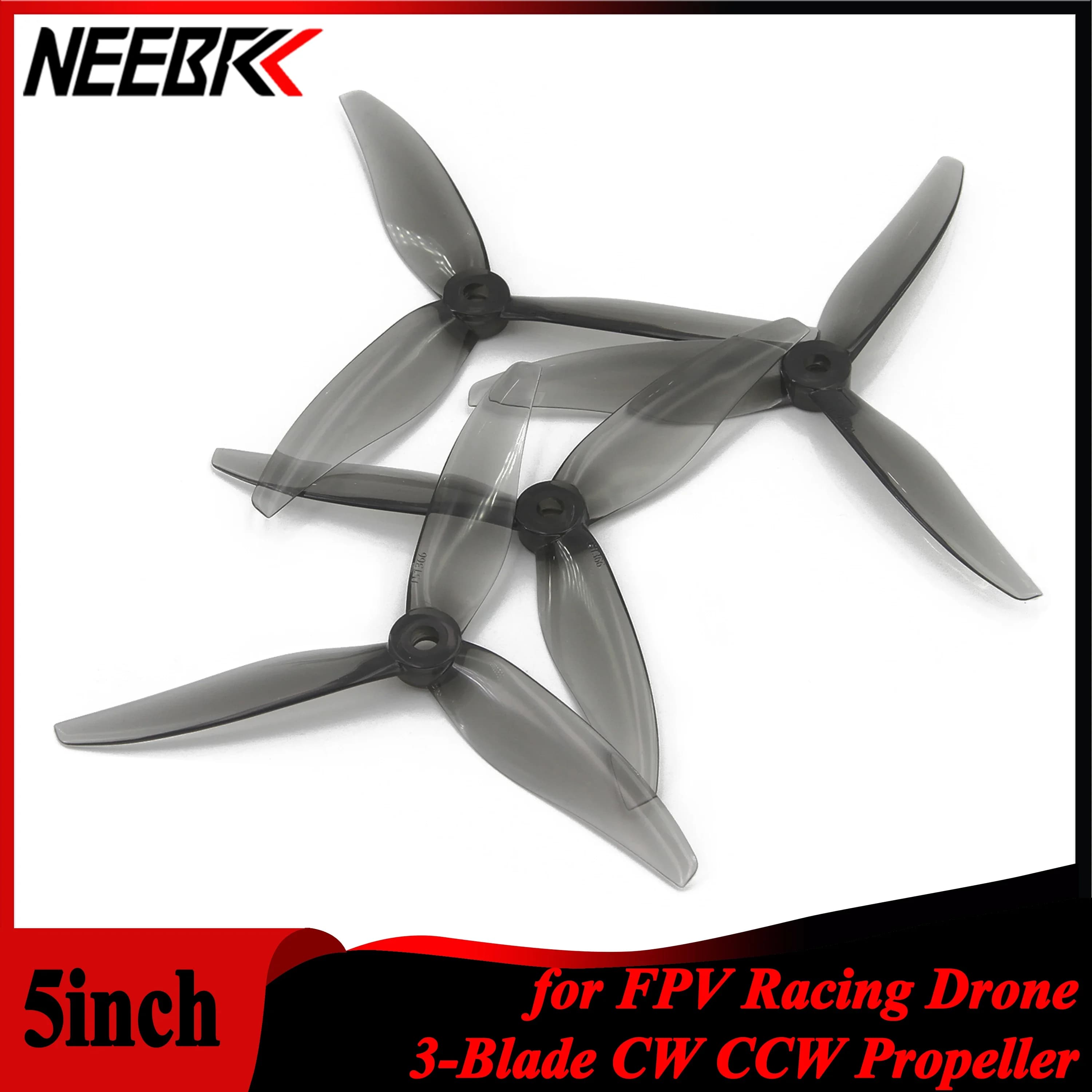 NEEBRC 12 Paia Puntelli da 5 pollici Eliche a 3 Pale per FPV Racing Drone RC Aereo Quadcopter Motore Brushless Freestyle Parti FAI DA TE