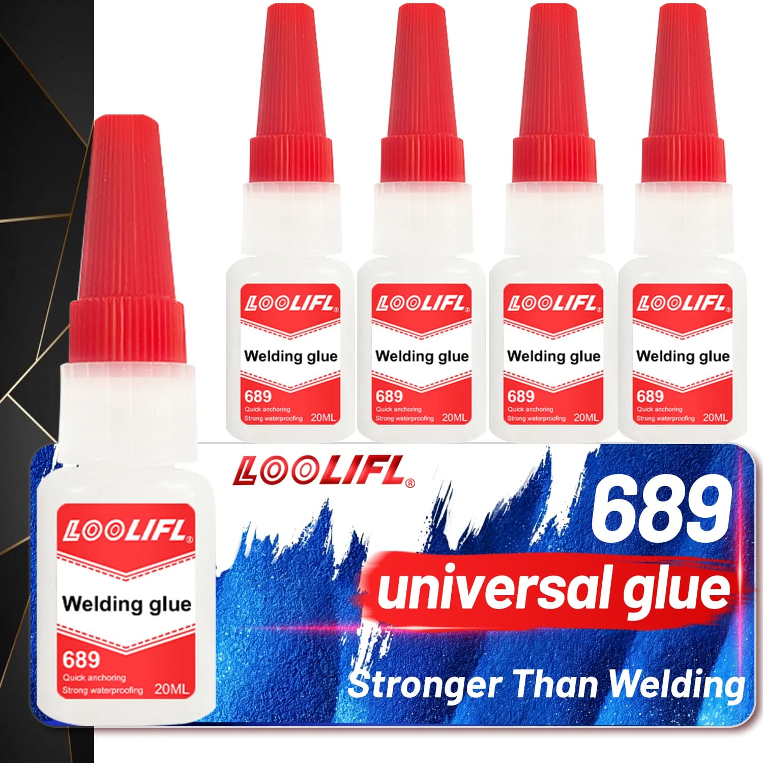 LOOLIFL Colla universale super forte, colla oleosa ad alta resistenza, colla istantanea potente per ceramica, metallo, vetro, strumento fai da te per la casa