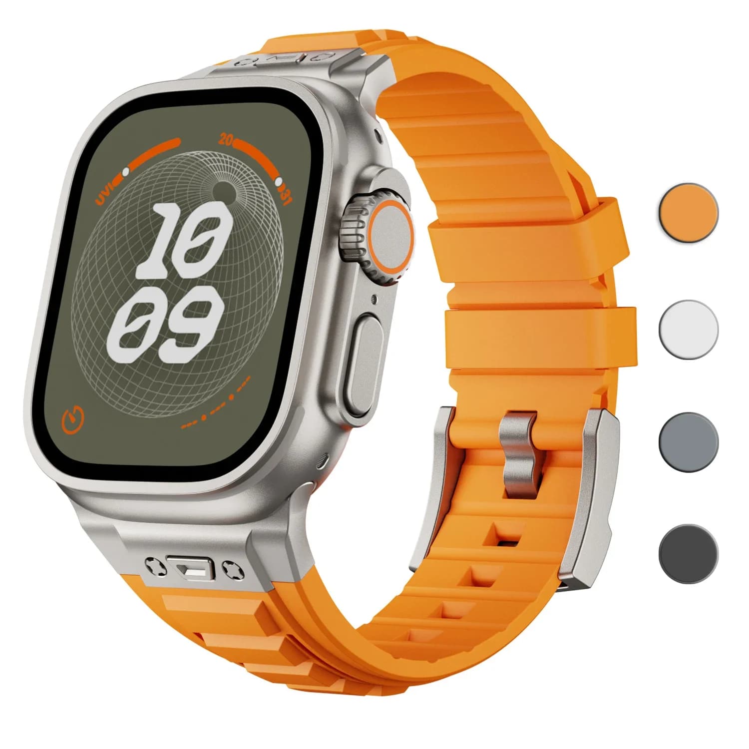 Silicone bracelet for Apple watch ultra 2 band 49mm Stainless steel Spor iwatch series 9 8 7 6 5 SE 45mm 44mm 42mm