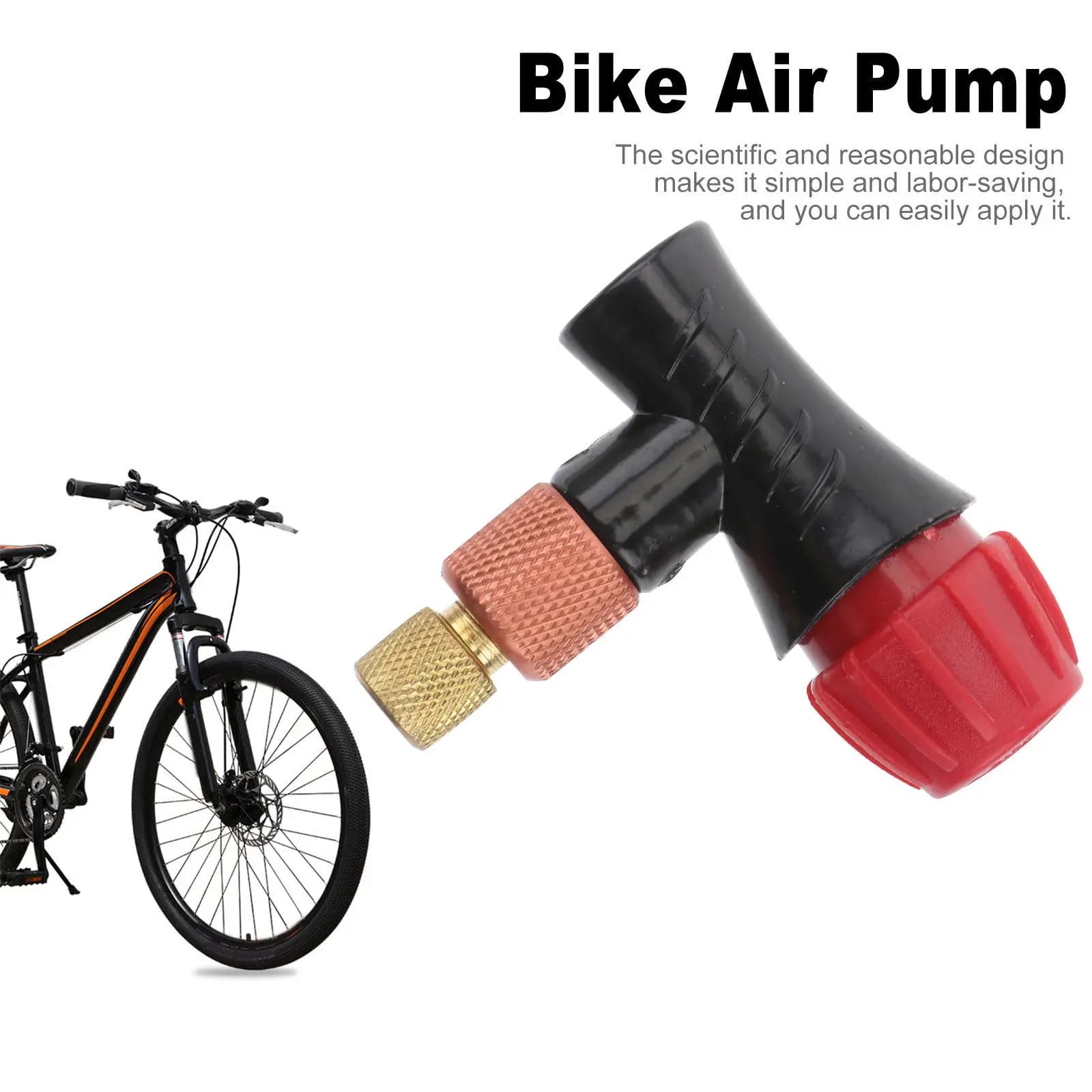 Adattatore per Pompa Bici in Lega di Alluminio con Design Rotante per Valvole, Gonfiatore per Cilindri CO2, Accessorio per Ciclismo