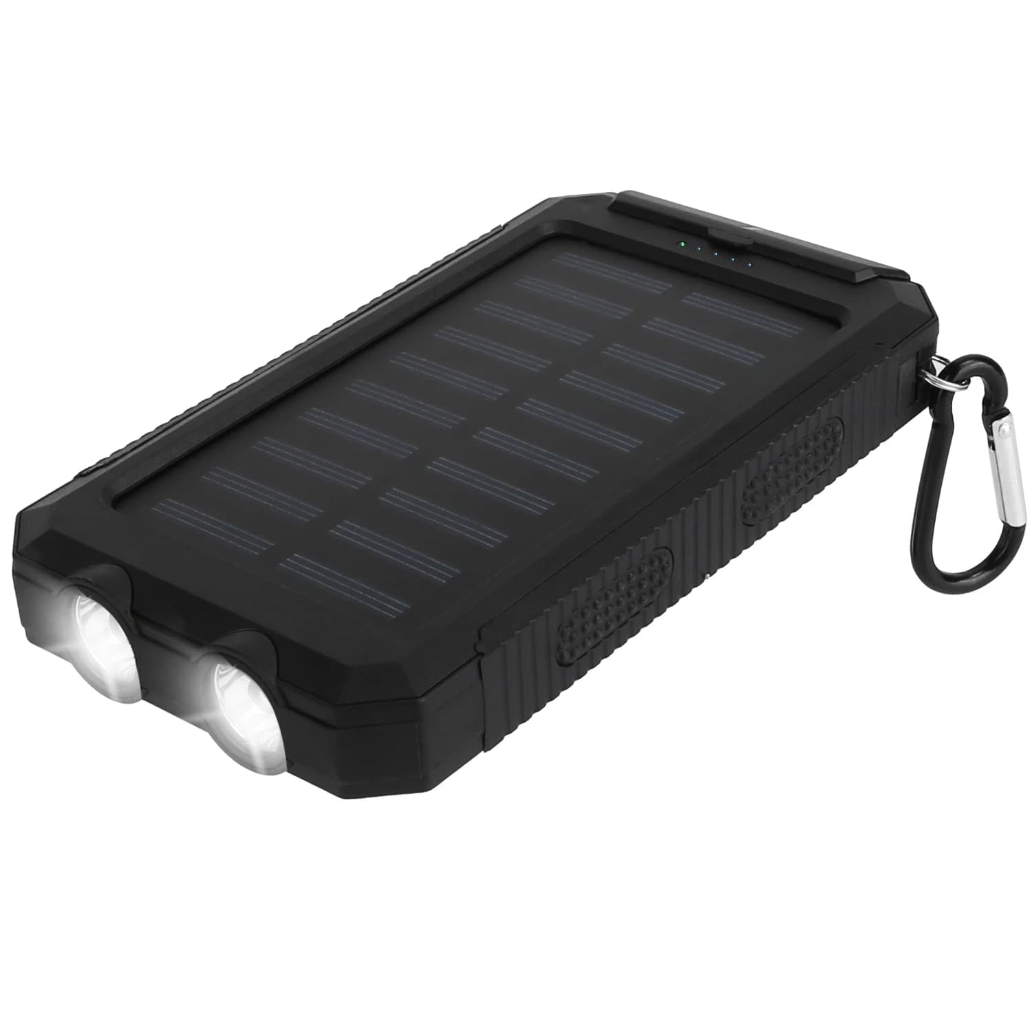 Power Bank Solare 1W 10000mAh con Doppia Interfaccia USB, Caricatore Esterno con Indicatori Batteria e Luci LED SOS
