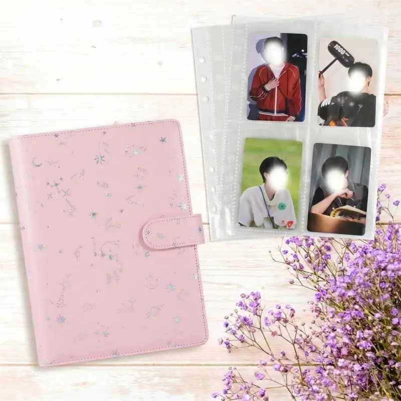 Nuova Copertina per Raccoglitore A5 in Pelle PU con Chiusura Magnetica, Quaderno Personale a 6 Anelli per Organizzazione Planner, Tasche per Foto e Carte