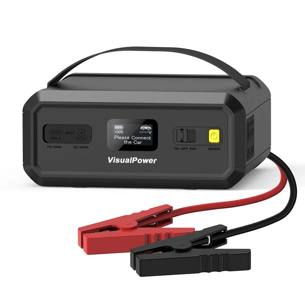 Avviatore di emergenza per super condensatore 12V 24V 2000A 8500F Scatola di salto per auto senza batteria Supercondensatore incorporato con ampio display LCD