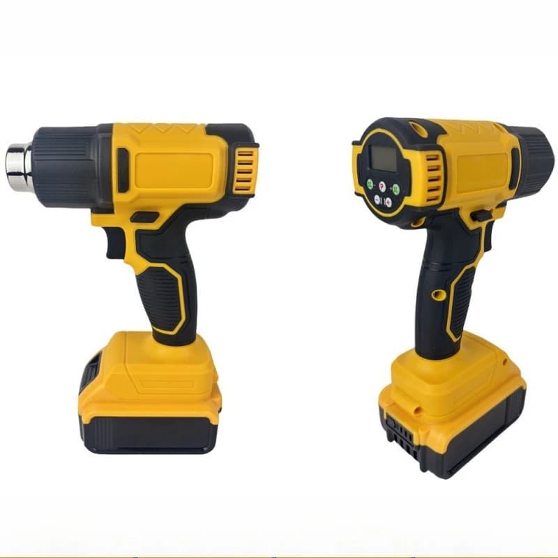 Batteria al litio display digitale pistola termica regolazione della temperatura doppio ingranaggio controllo della temperatura ugello aria multiuso mobile